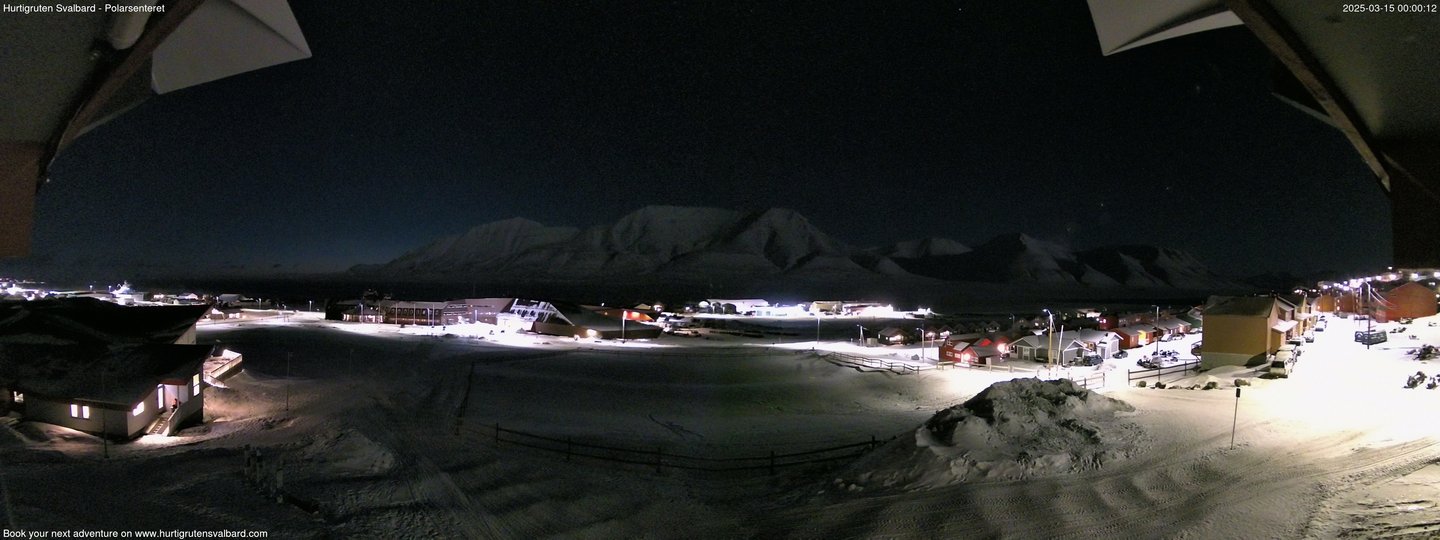 time-lapse frame, Hurtigruten Svalbard - Hiorthfjellet webcam