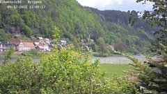 view from Webcam in Bad Schandau Sächsische Schweiz on 2022-05-12