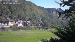 view from Webcam in Bad Schandau Sächsische Schweiz on 2022-10-07