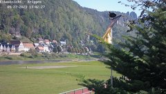 view from Webcam in Bad Schandau Sächsische Schweiz on 2023-09-27