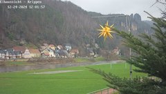 view from Webcam in Bad Schandau Sächsische Schweiz on 2024-12-24