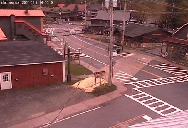 time-lapse frame, Downtown Inlet, NY webcam