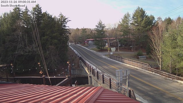 time-lapse frame, South Shore Rd, Inlet, NY webcam