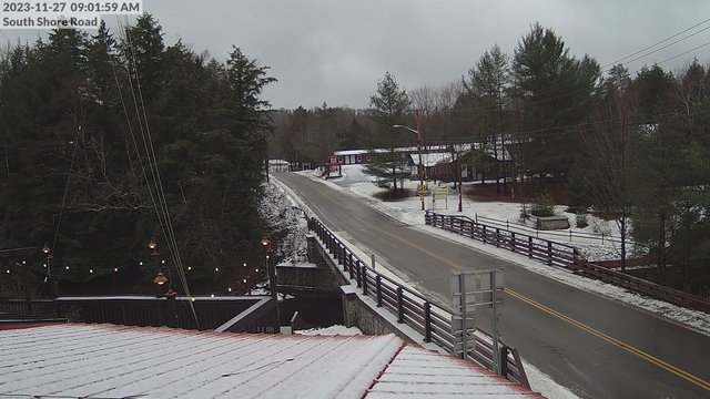 time-lapse frame, South Shore Rd, Inlet, NY webcam