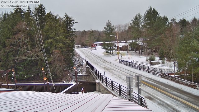 time-lapse frame, South Shore Rd, Inlet, NY webcam