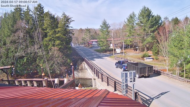 time-lapse frame, South Shore Rd, Inlet, NY webcam