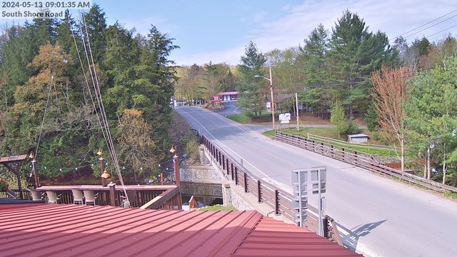 time-lapse frame, South Shore Rd, Inlet, NY webcam