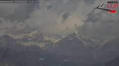 view from Alpe di Mera - Panorama Monte Rosa on 2024-03-23