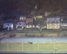 view from Webcam in Bad Schandau, Krippen & Postelwitz on 2022-01-28