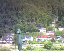 view from Webcam in Bad Schandau, Krippen & Postelwitz on 2022-08-04
