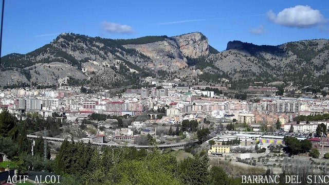 time-lapse frame, Cim del Menejador en Alcoi, vista Alcoià i Comtat webcam