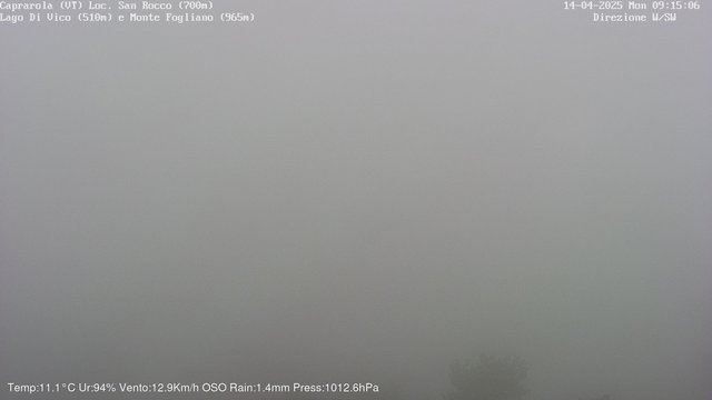time-lapse frame, Caprarola San Rocco webcam