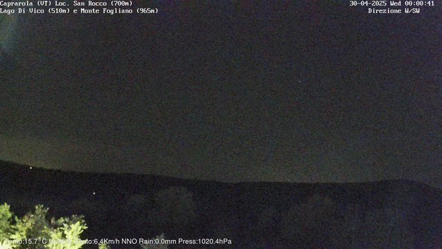 time-lapse frame, Caprarola San Rocco webcam