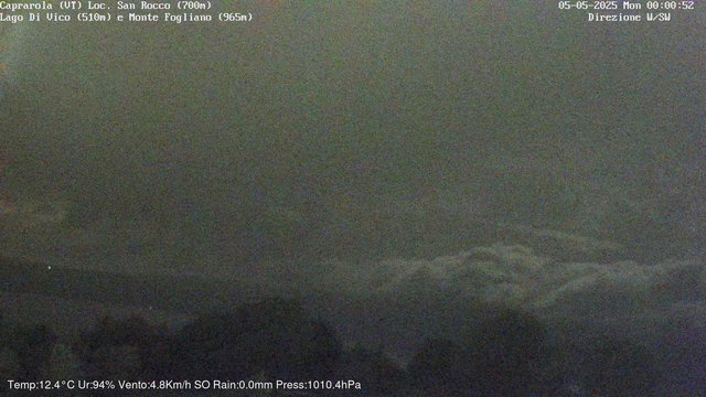 time-lapse frame, Caprarola San Rocco webcam
