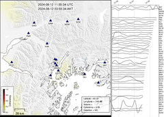 view from Barry Arm seismic energy on 2024-08-12