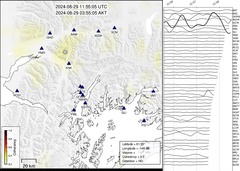 view from Barry Arm seismic energy on 2024-08-29