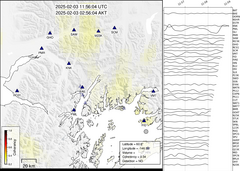 view from Barry Arm seismic energy on 2025-02-03