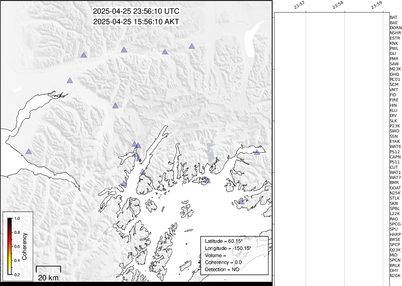 time-lapse frame, Barry Arm seismic energy webcam
