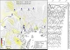 view from Barry Arm seismic energy on 2025-05-02