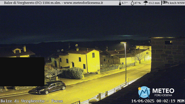 time-lapse frame, Balze di Verghereto - Paese webcam