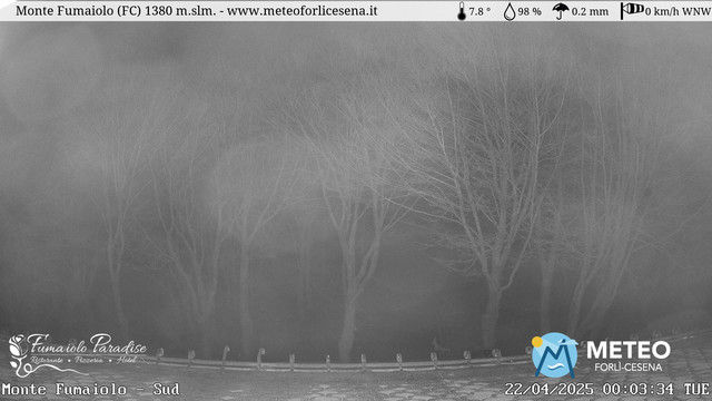 time-lapse frame, Monte Fumaiolo webcam