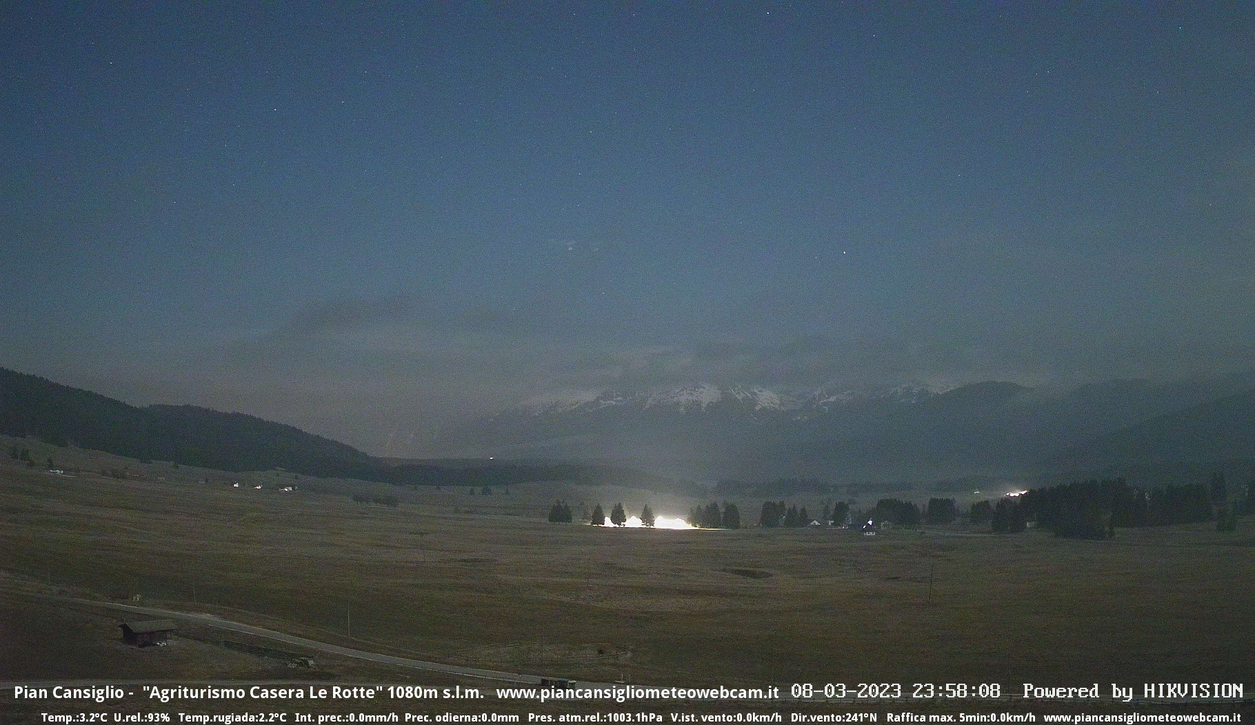 time-lapse frame, Pian Cansiglio - Casera Le Rotte webcam