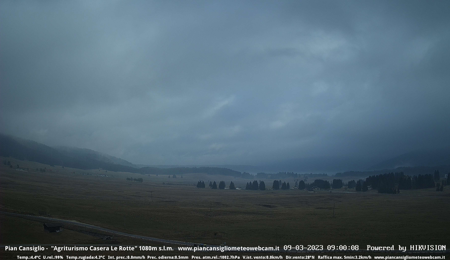 time-lapse frame, Pian Cansiglio - Casera Le Rotte webcam