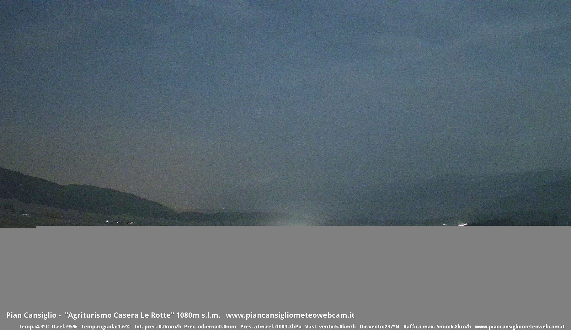 time-lapse frame, Pian Cansiglio - Casera Le Rotte webcam