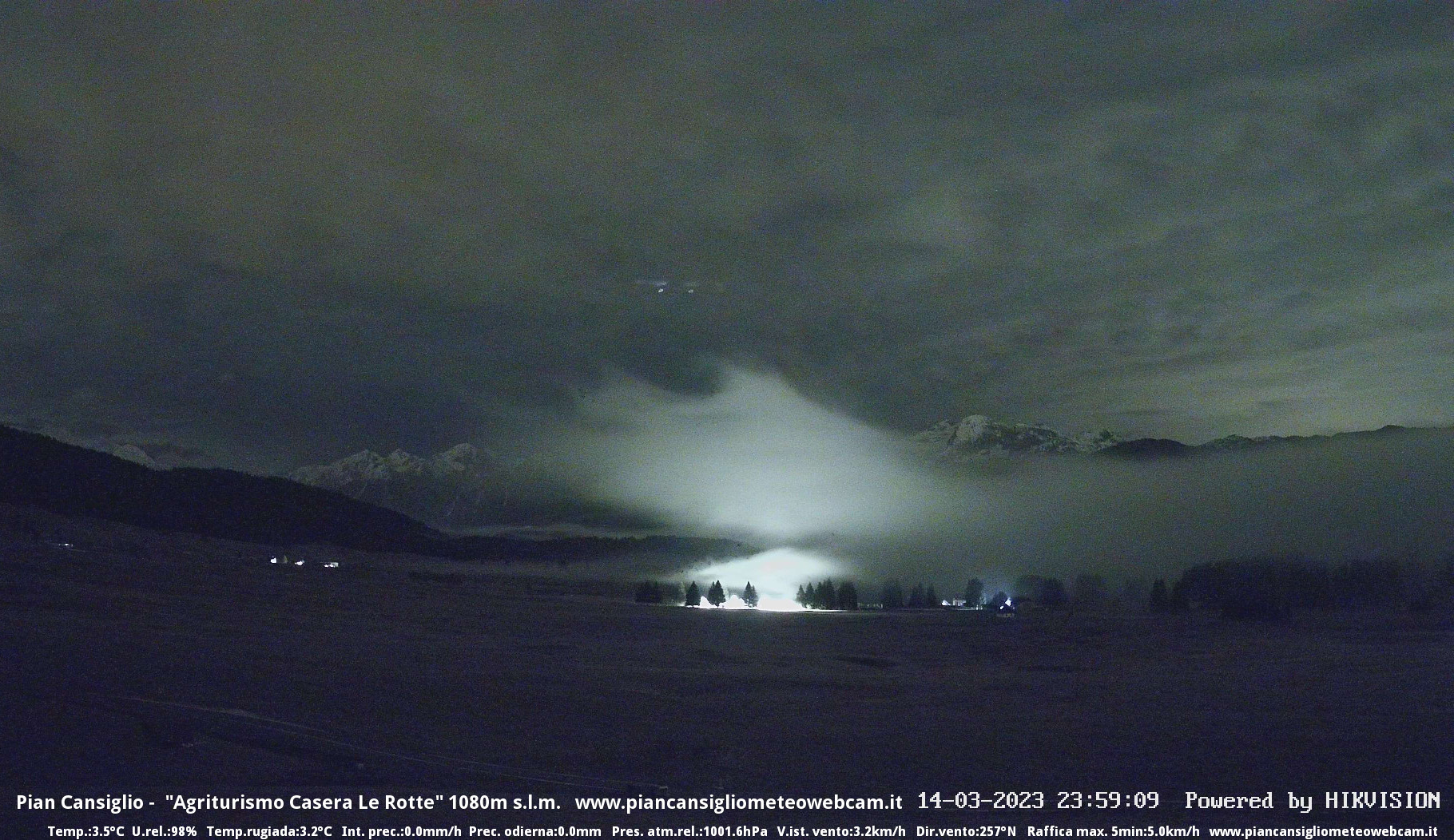 time-lapse frame, Pian Cansiglio - Casera Le Rotte webcam