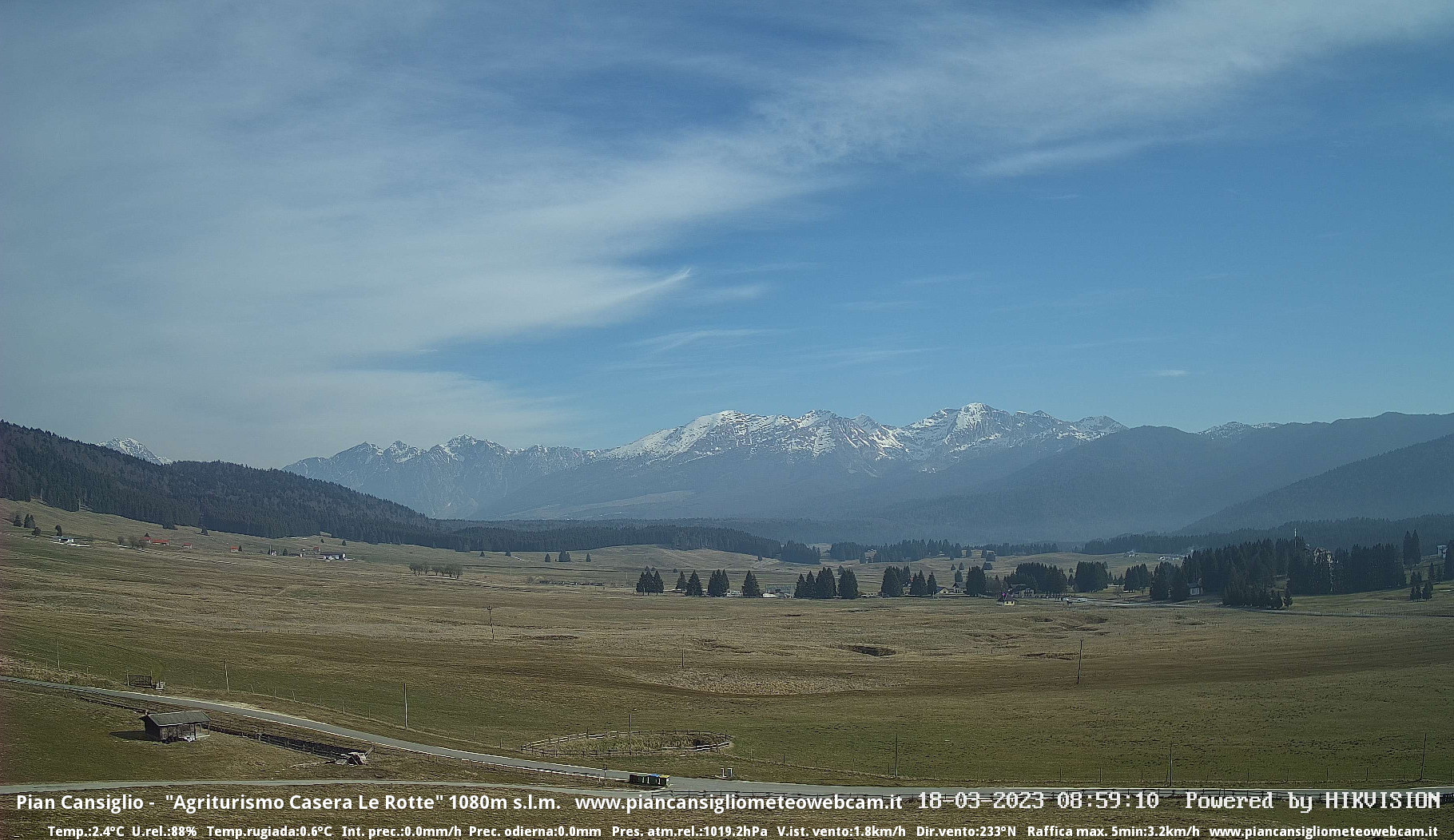 time-lapse frame, Pian Cansiglio - Casera Le Rotte webcam