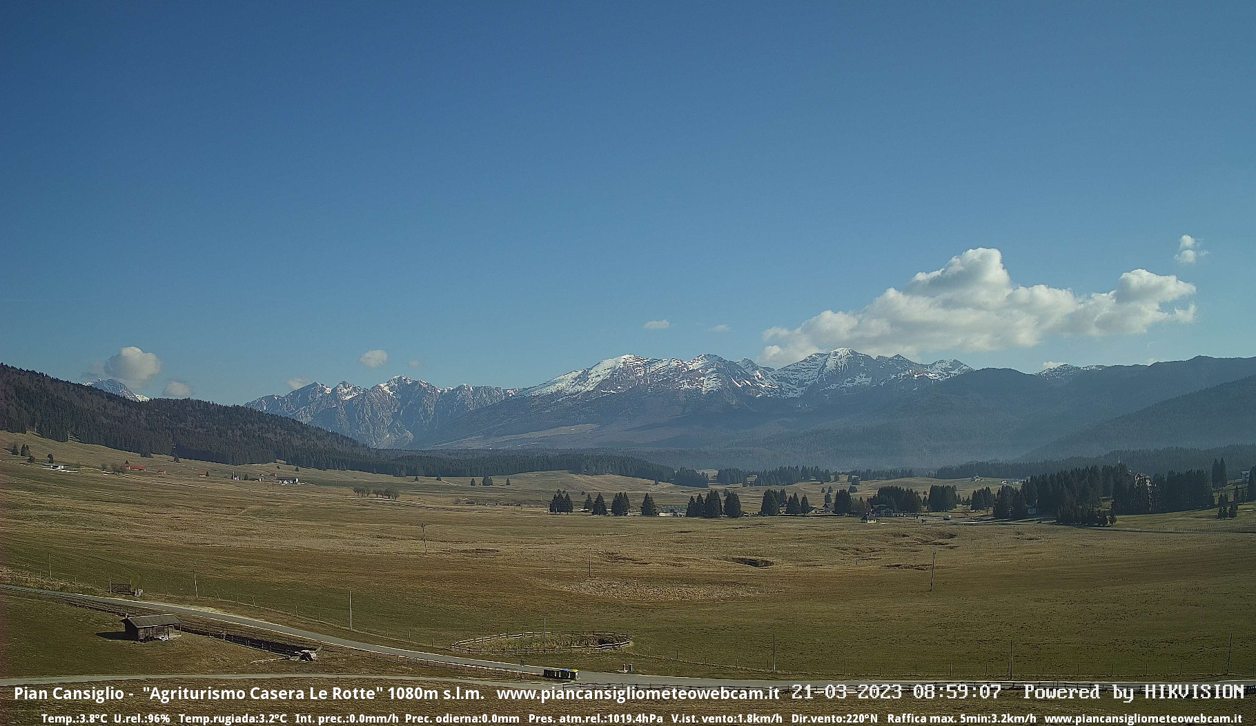 time-lapse frame, Pian Cansiglio - Casera Le Rotte webcam