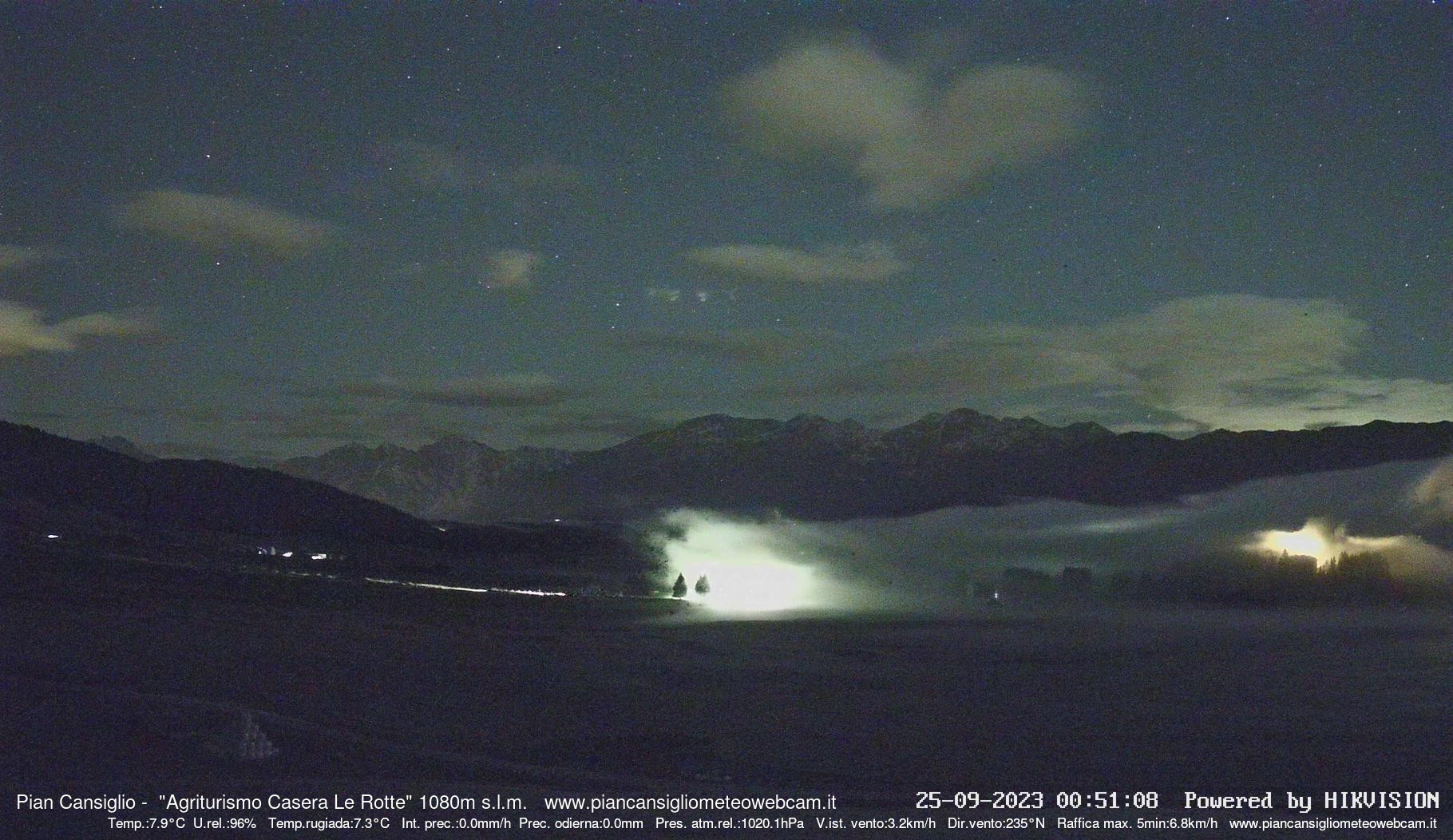 time-lapse frame, Aurora boreale 25.09.2023 webcam