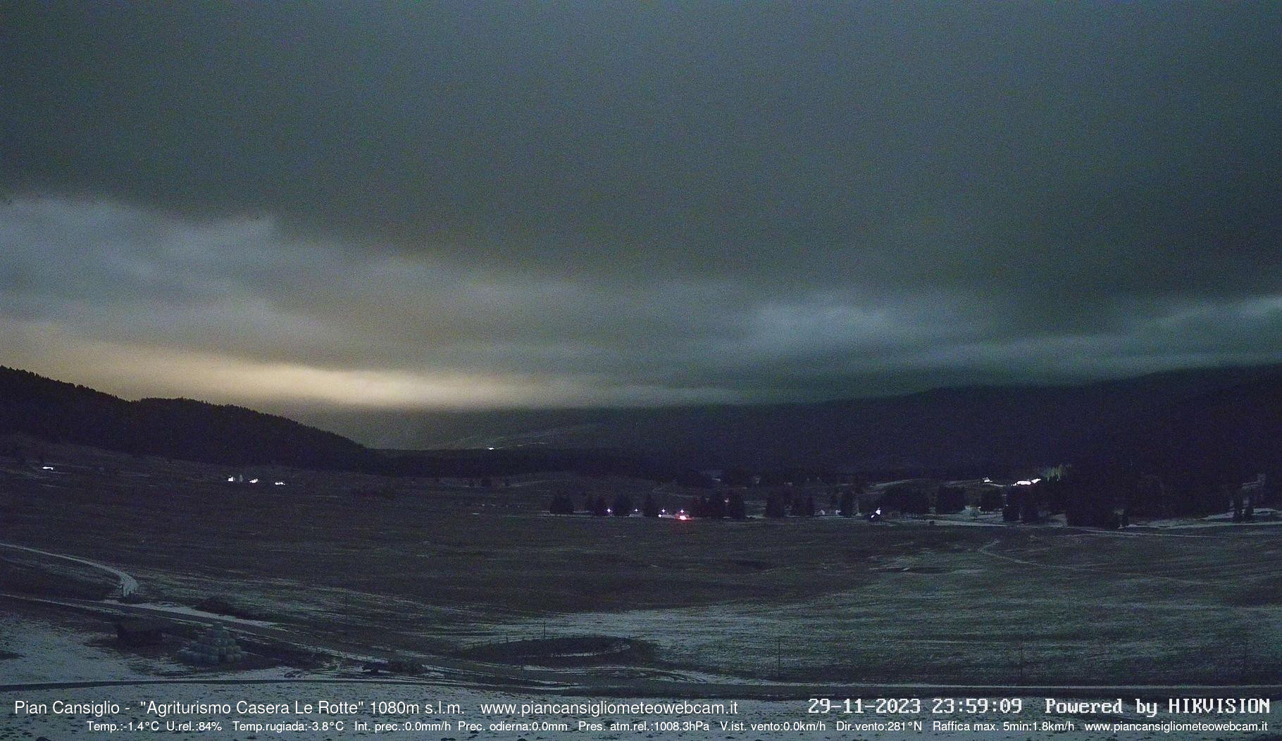 time-lapse frame, Pian Cansiglio - Casera Le Rotte webcam