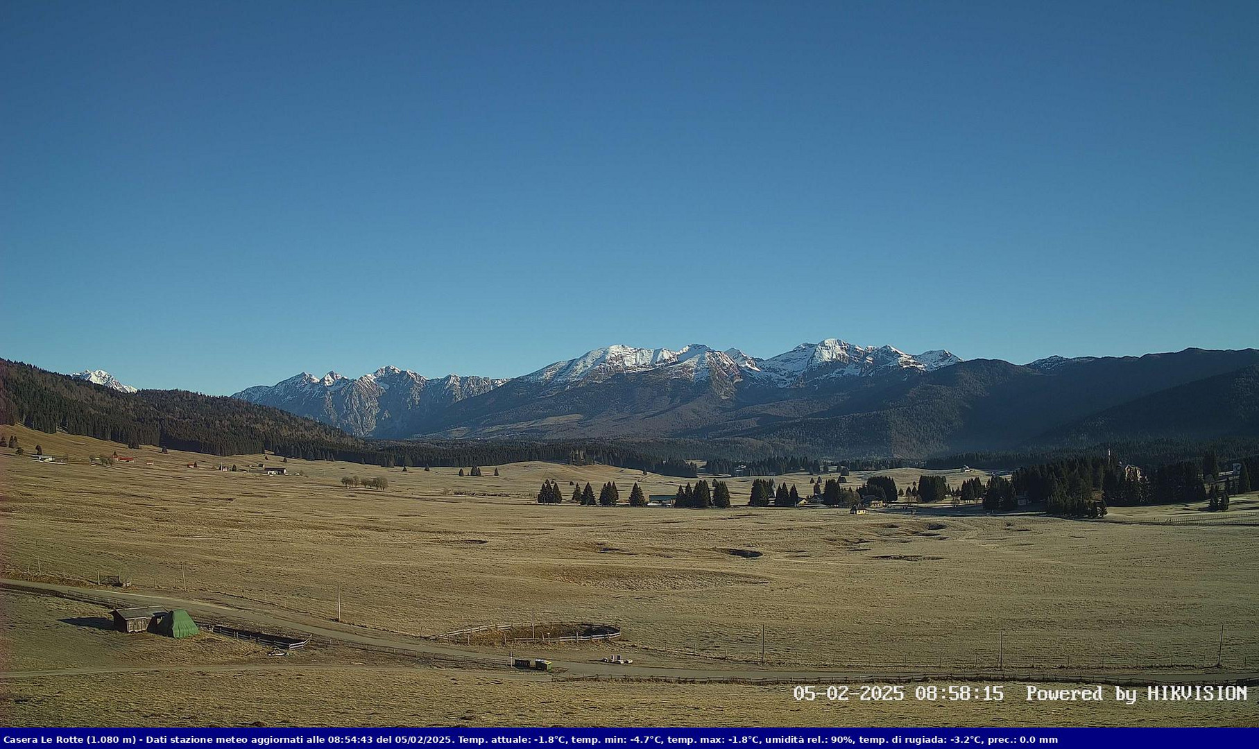 time-lapse frame, Pian Cansiglio - Casera Le Rotte webcam