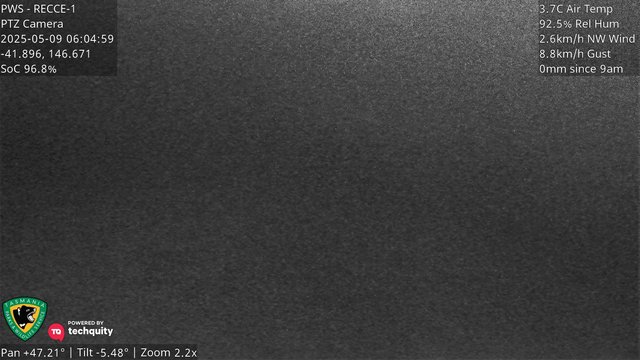 time-lapse frame, Sled PTZ webcam