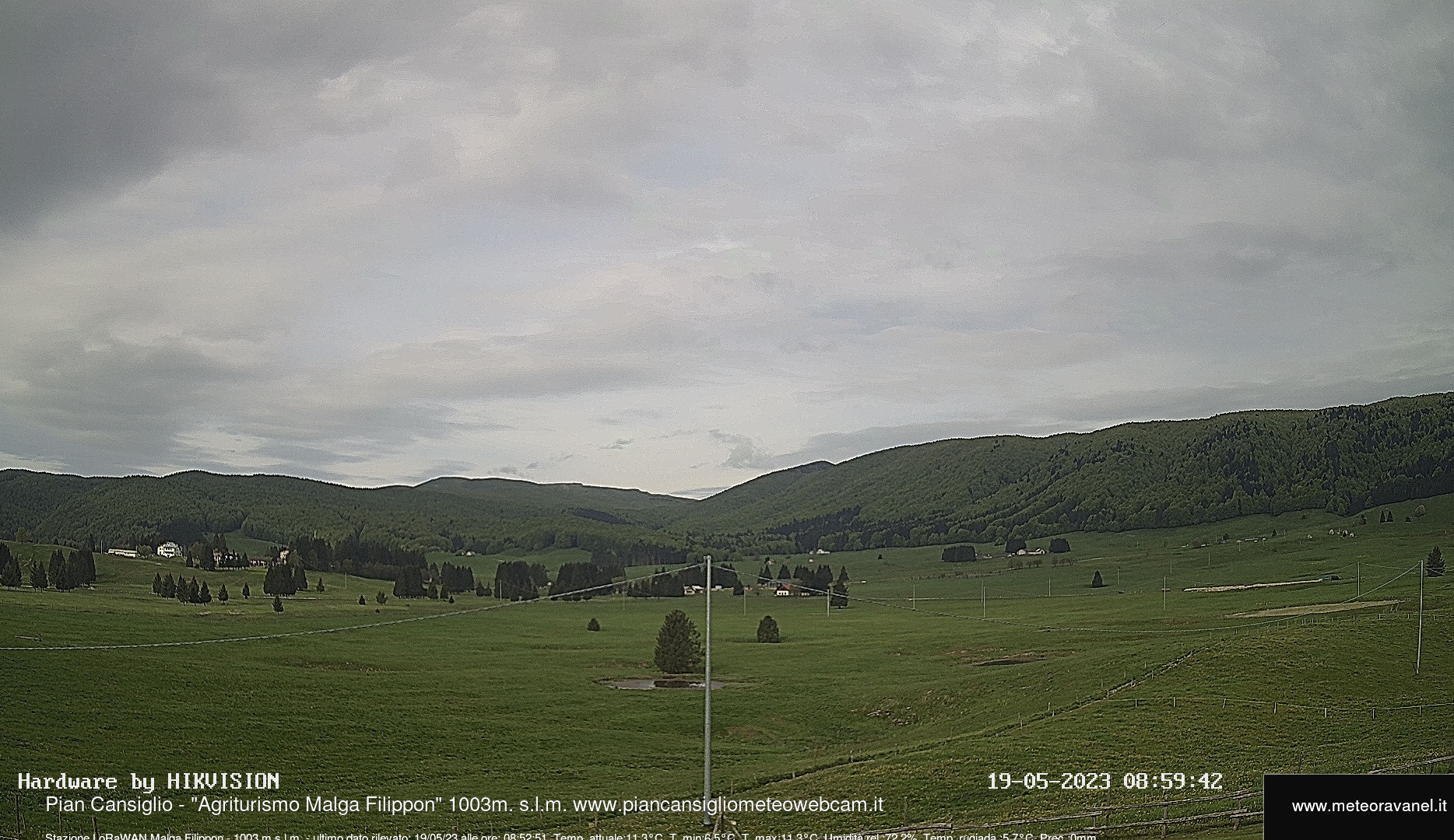 time-lapse frame, Pian Cansiglio - Agriturismo Malga Filippon webcam