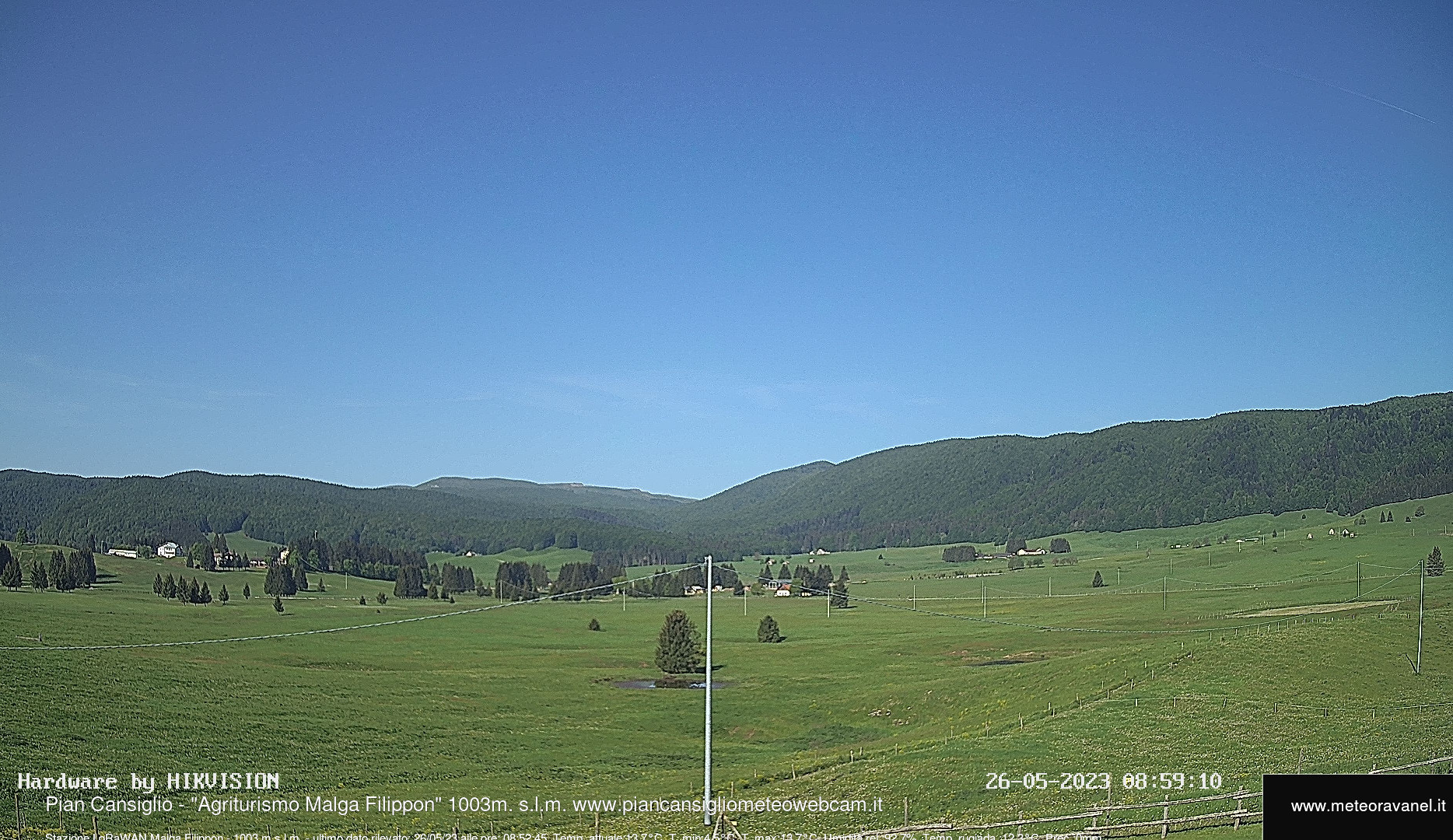 time-lapse frame, Pian Cansiglio - Agriturismo Malga Filippon webcam