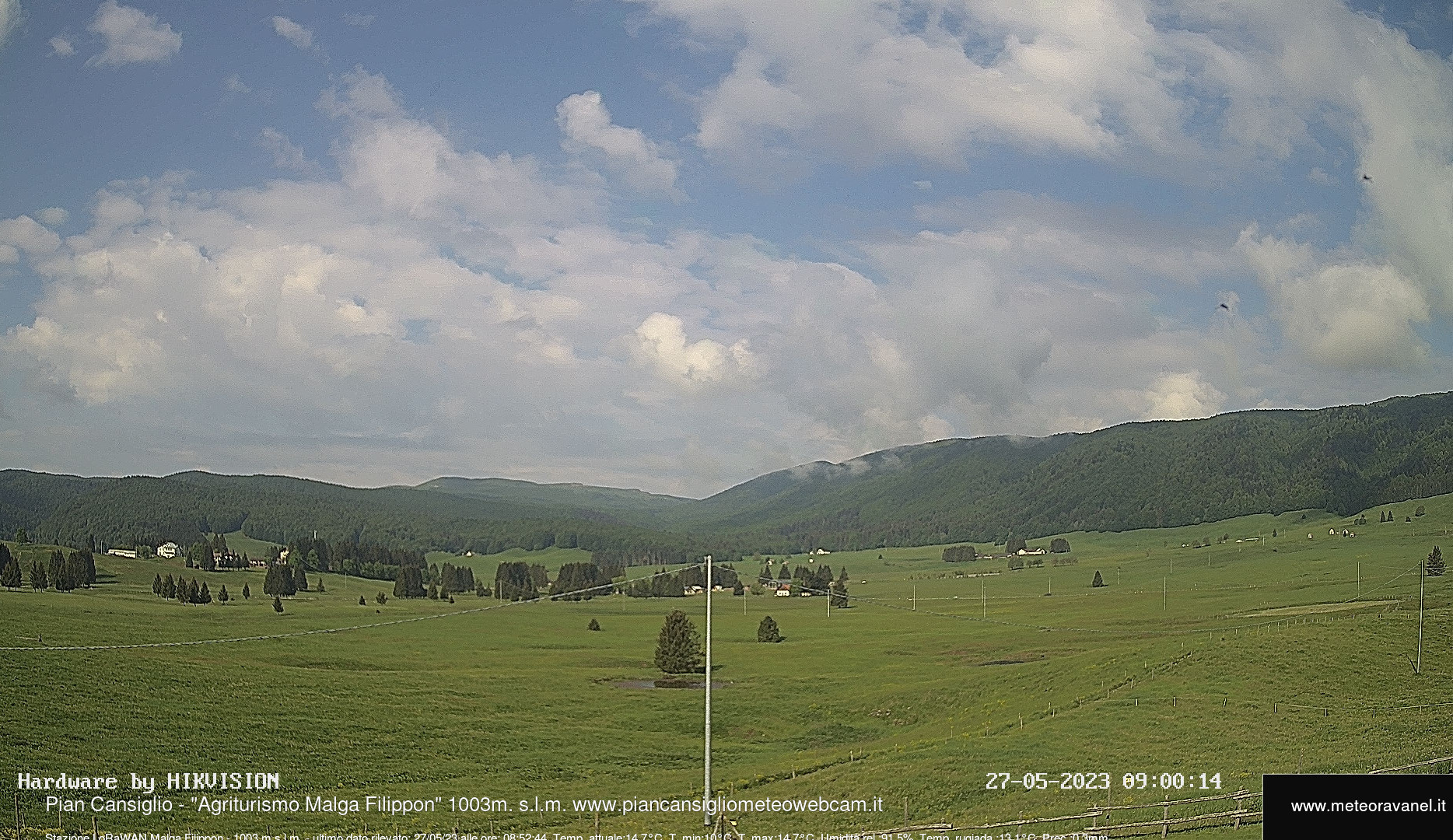 time-lapse frame, Pian Cansiglio - Agriturismo Malga Filippon webcam