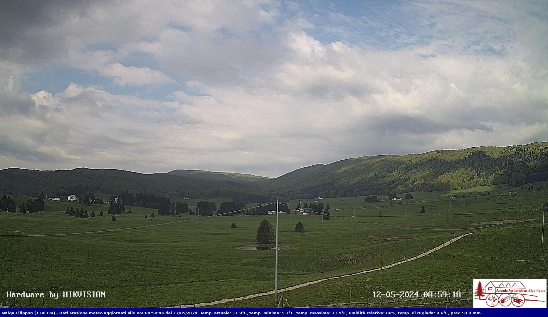 time-lapse frame, Pian Cansiglio - Agriturismo Malga Filippon webcam