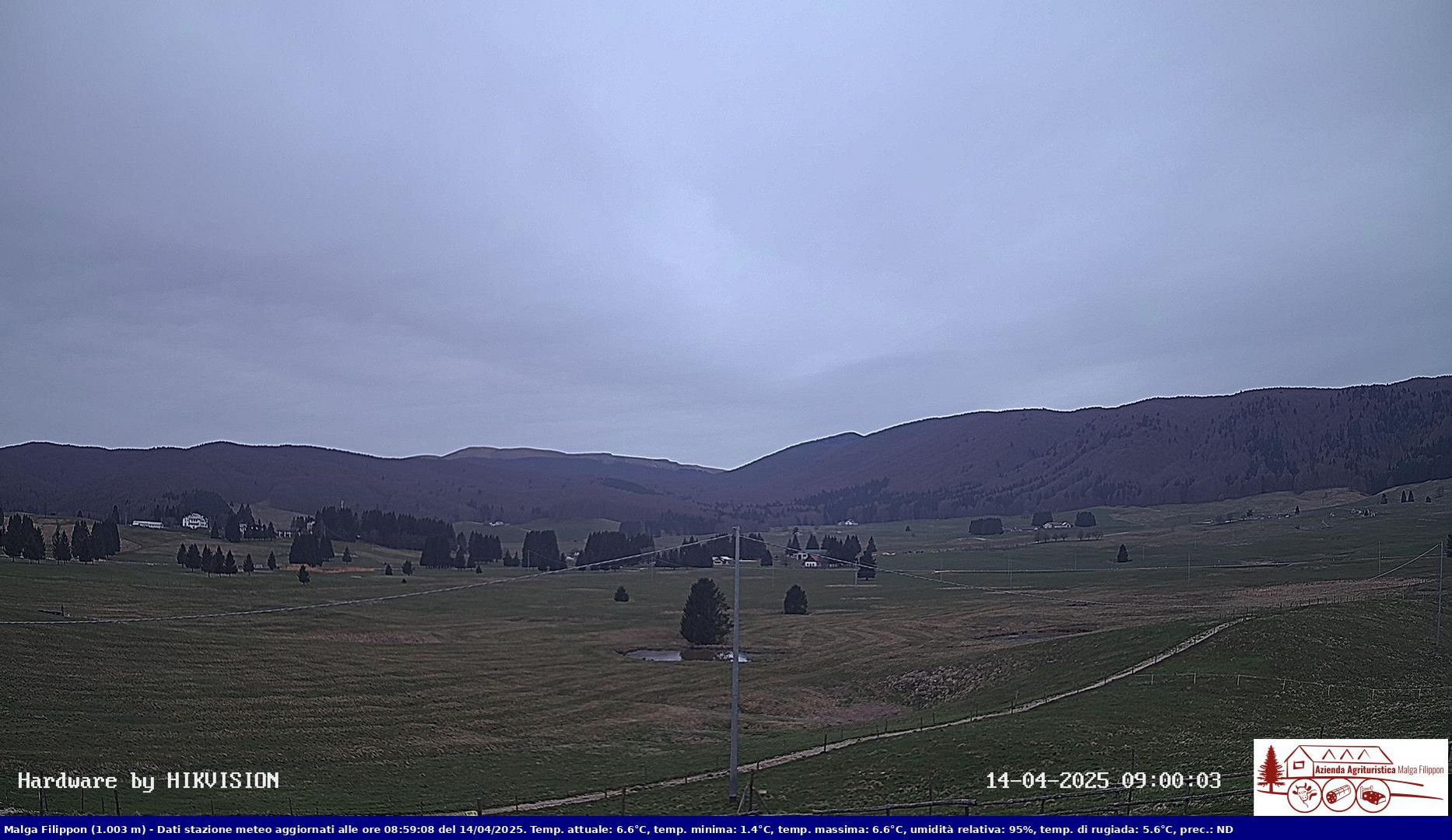 time-lapse frame, Pian Cansiglio - Agriturismo Malga Filippon webcam
