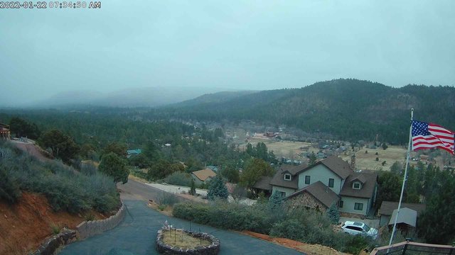 time-lapse frame, Storm from the east webcam