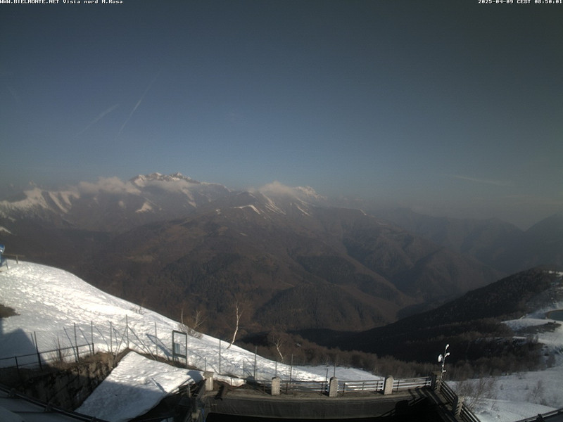 time-lapse frame, Bielmonte M. Marca vista M. Rosa e Valsessera webcam