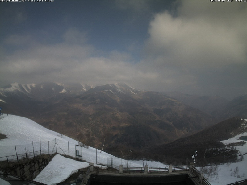 time-lapse frame, Bielmonte M. Marca vista M. Rosa e Valsessera webcam