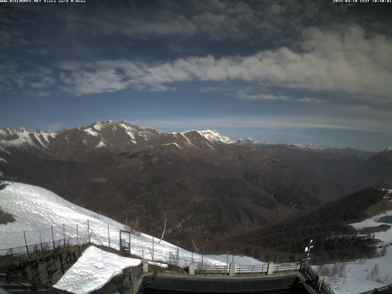 time-lapse frame, Bielmonte M. Marca vista M. Rosa e Valsessera webcam