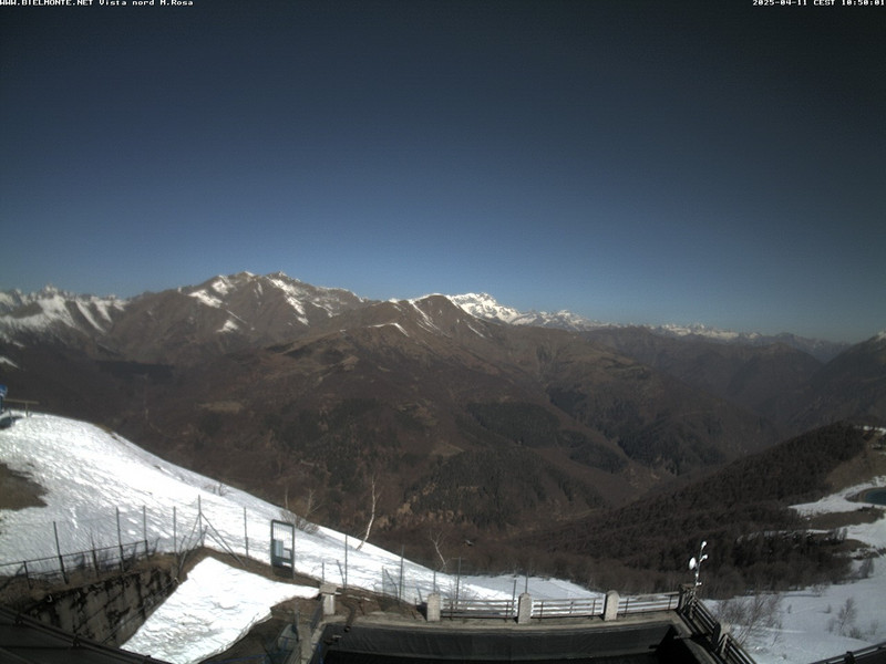 time-lapse frame, Bielmonte M. Marca vista M. Rosa e Valsessera webcam
