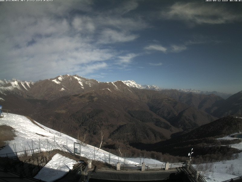 time-lapse frame, Bielmonte M. Marca vista M. Rosa e Valsessera webcam