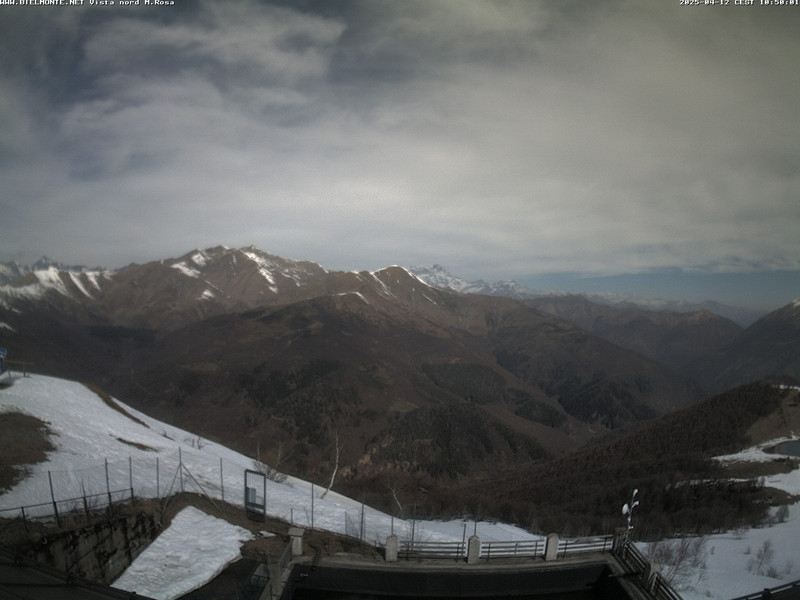 time-lapse frame, Bielmonte M. Marca vista M. Rosa e Valsessera webcam