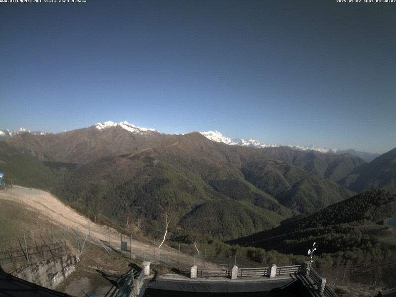 time-lapse frame, Bielmonte M. Marca vista M. Rosa e Valsessera webcam