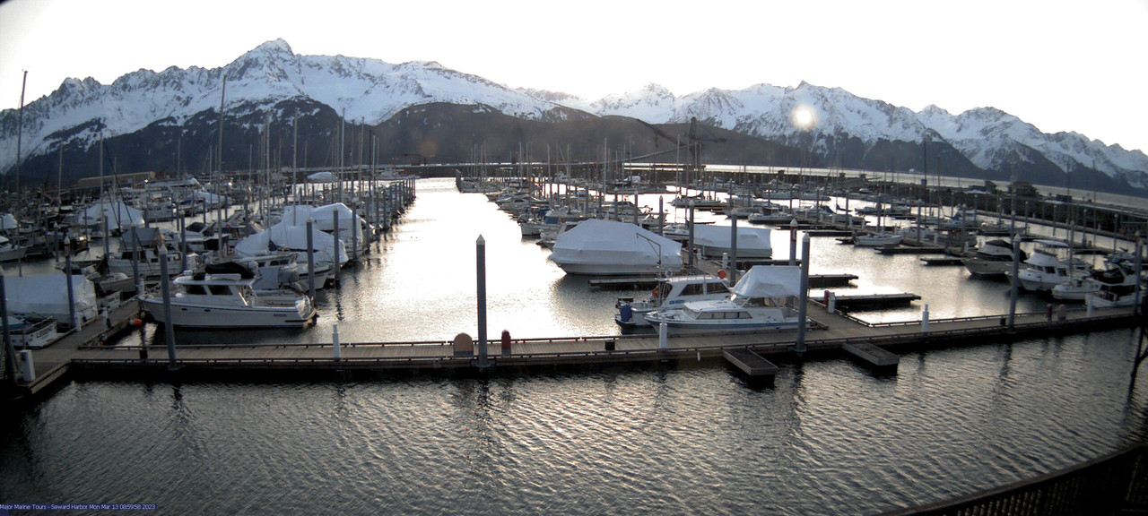 time-lapse frame, Seward Harbor webcam