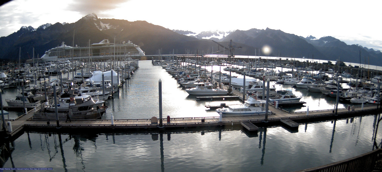 time-lapse frame, Seward Harbor webcam